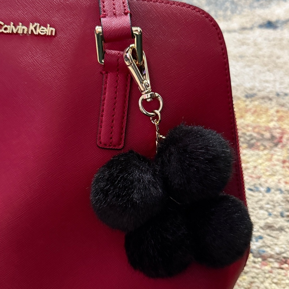 Calvin Klein Saffiano Leather Satchel - Picture 3 of 13